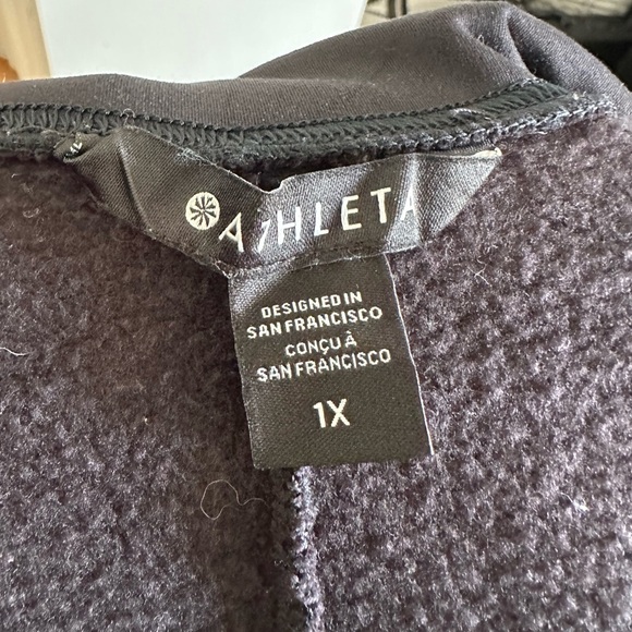 Athleta Black Retroplush Fleece Straight Leg Pant size 1X EUC - Picture 10 of 12